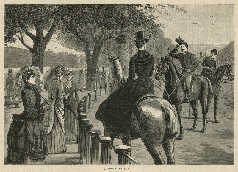 A sorban; Rotten Row, Hyde Park, London alkotó: English School