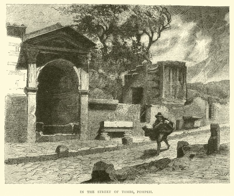 A sírok utcájában, Pompejiben alkotó: English School