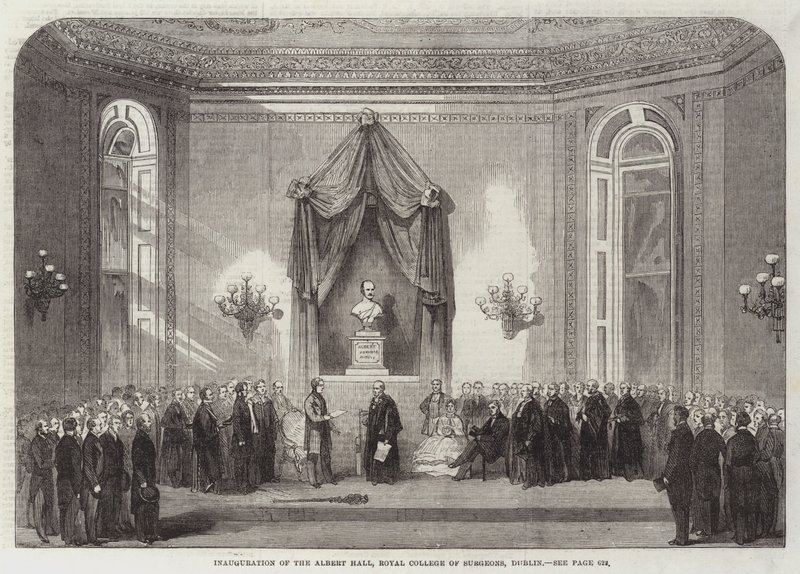 Az Albert Hall felavatása, Royal College of Surgeons, Dublin (metszet) alkotó: English School