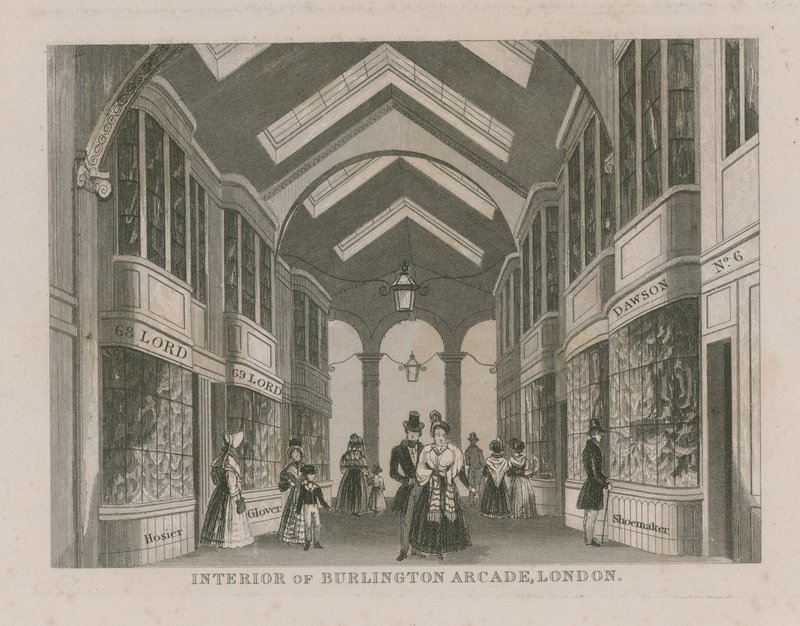 A Burlington Arcade belseje alkotó: English School