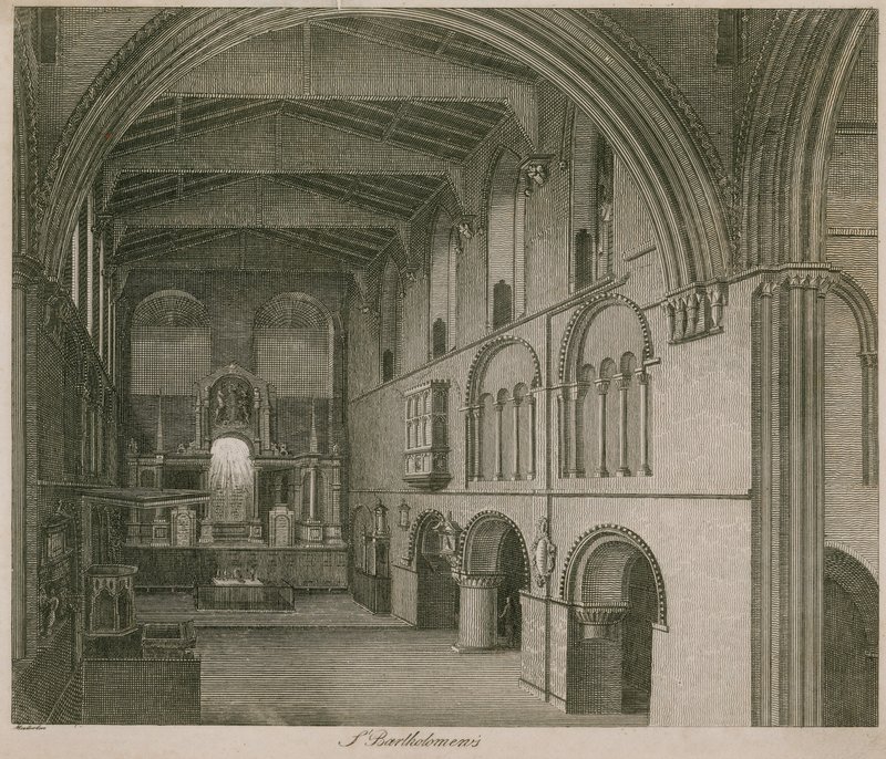 A Nagy Szent Bertalan-templom belseje alkotó: English School