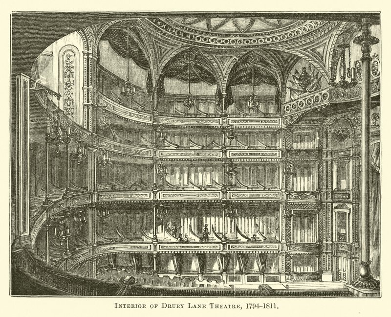 A Drury Lane Színház belseje, 1794-1811 alkotó: English School