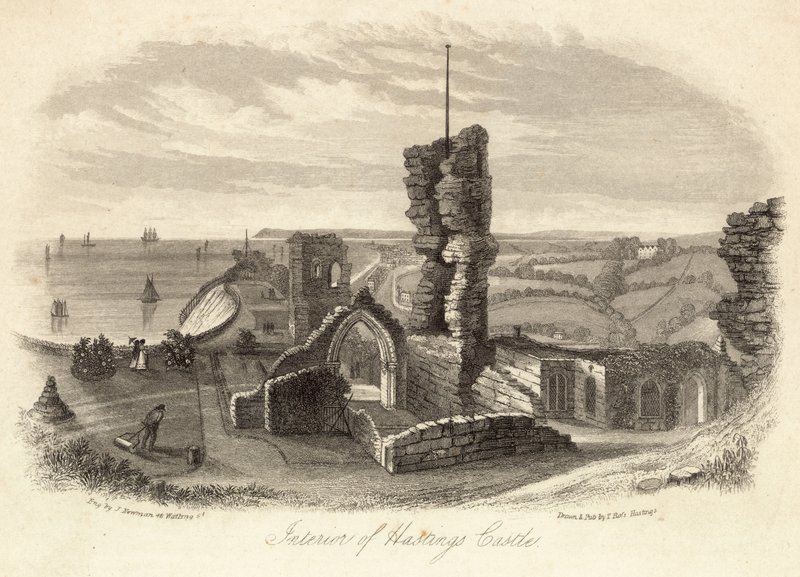 A Hastings-kastély belseje alkotó: English School