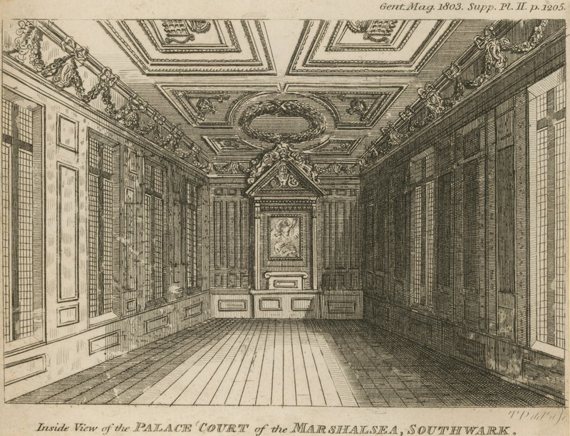 A marshalsea-i börtön palotaudvarának belseje alkotó: English School