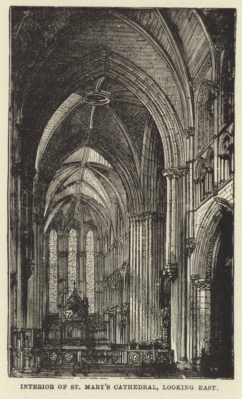 A St Marys Cathedral belseje keletre néz alkotó: English School