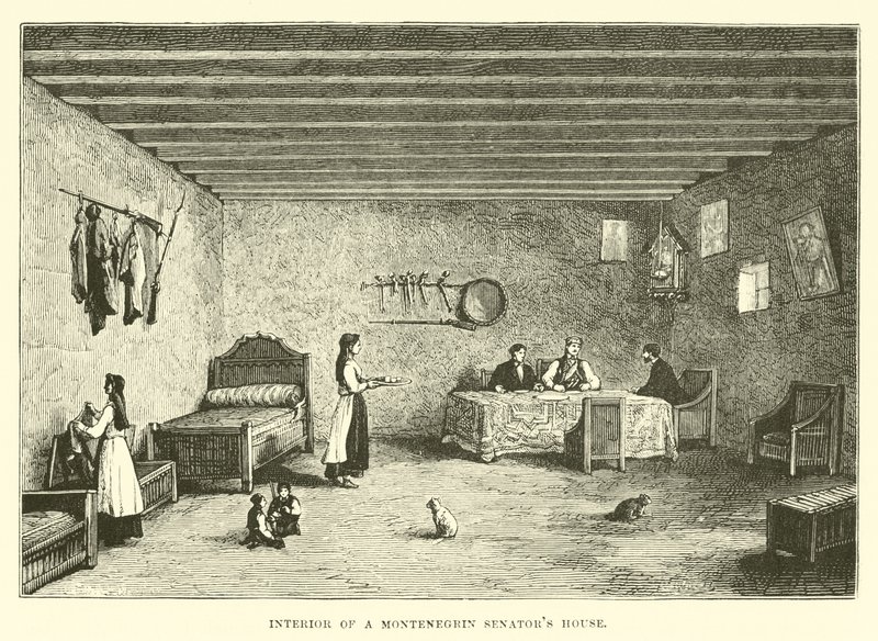 A montenegrói szenátorok házának belseje alkotó: English School