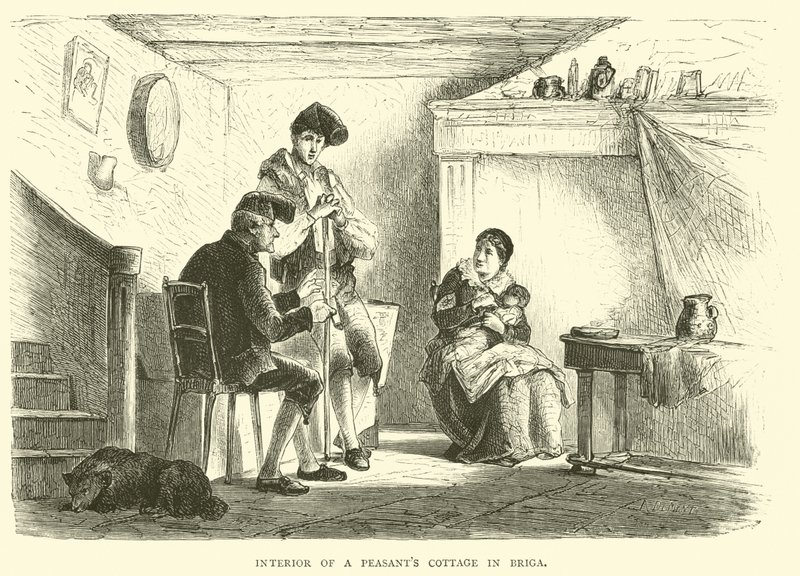 Egy parasztház belseje Brigában alkotó: English School
