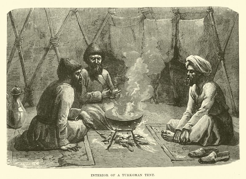 Turkomán sátor belseje alkotó: English School