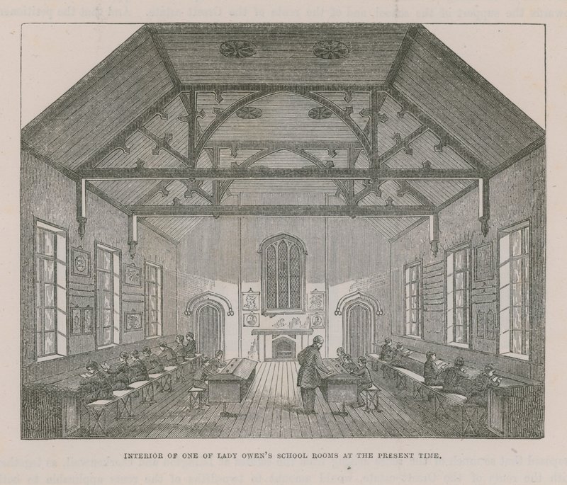 Lady Owens iskola egyik helyiségének belseje alkotó: English School
