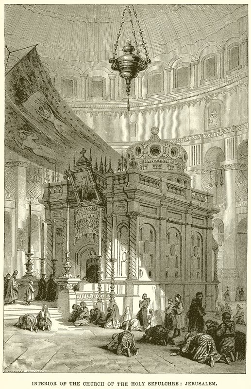 A Szent Sír-templom belseje: Jeruzsálem alkotó: English School