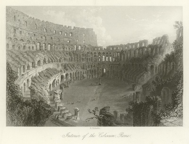 A Colosseum belseje, Róma alkotó: English School
