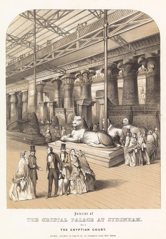 A sydenhami Crystal Palace belseje – az egyiptomi udvar alkotó: English School