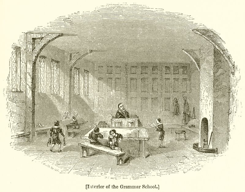 A gimnázium belseje alkotó: English School