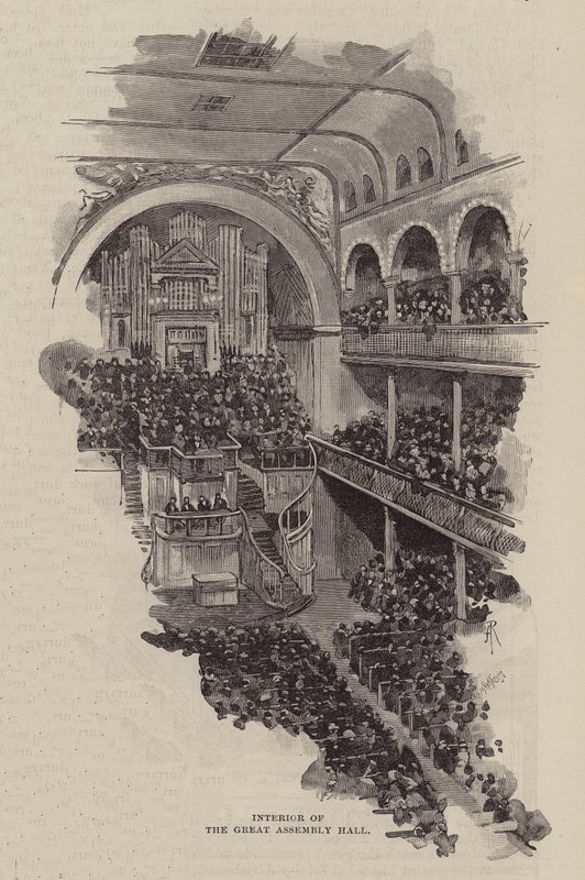 A Nagygyűlési Csarnok belseje (metszet) alkotó: English School
