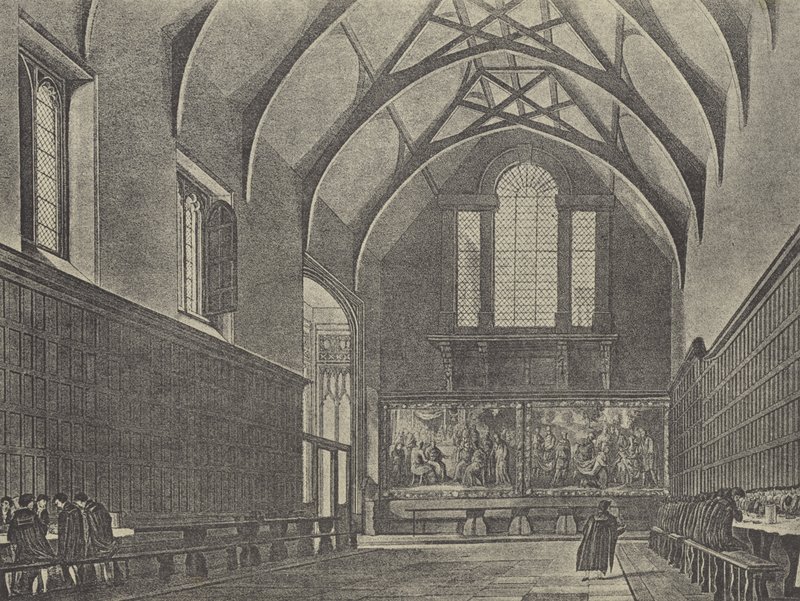 A terem belseje, 1816 (mélynyomás) alkotó: English School