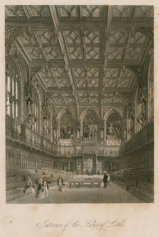 A Lordok Házának belseje, Westminster, London alkotó: English School