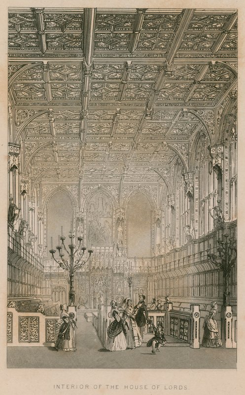 A Lordok Házának belseje, Westminster, London alkotó: English School