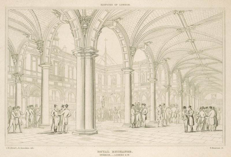 A londoni Royal Exchange belseje délnyugatra nézve alkotó: English School
