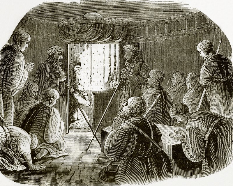 A szent sír belseje alkotó: English School
