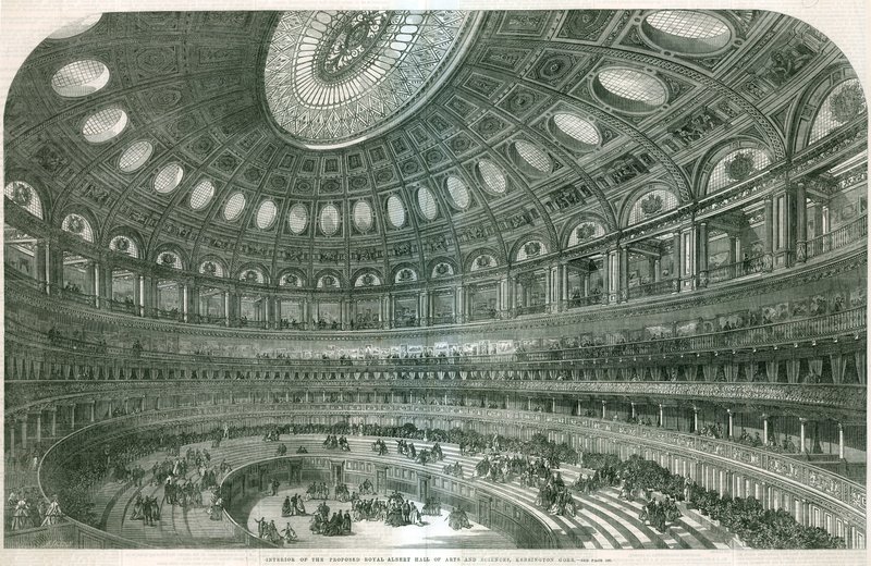 A tervezett Royal Albert Hall belseje alkotó: English School