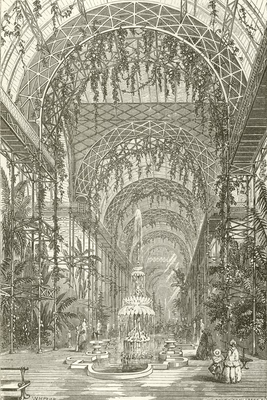 Belső nézet a Crystal Palace, Sydenham alkotó: English School
