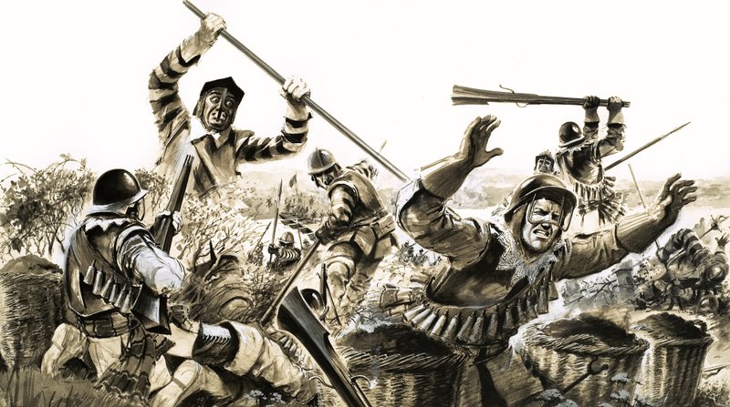 Into Battle: Oliver Cromwell végső diadala alkotó: English School