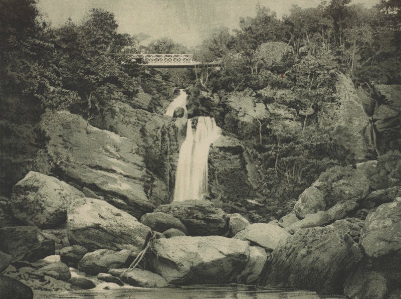 Inversnaid-vízesés, Loch Lomond (chromolitho) alkotó: English School