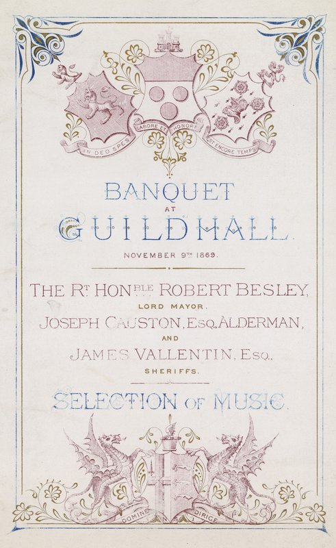 Meghívás egy bankettre a londoni Guildhallban, 1869. november 9-én alkotó: English School