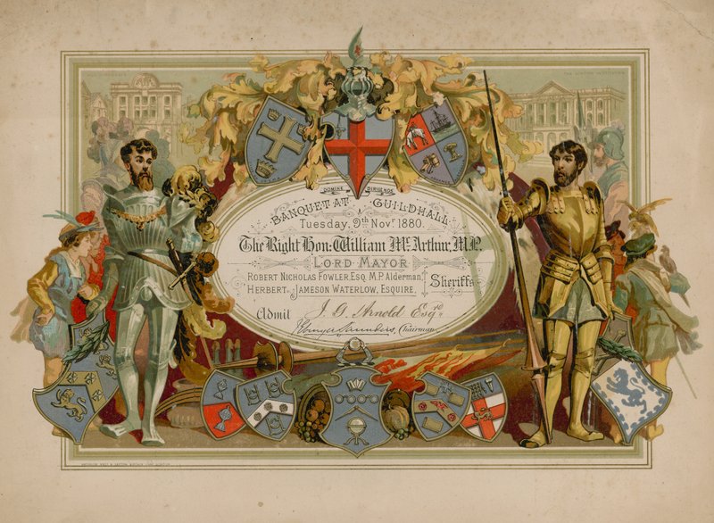 Meghívás egy bankettre a londoni Guildhallban, 1880. november 9-én alkotó: English School