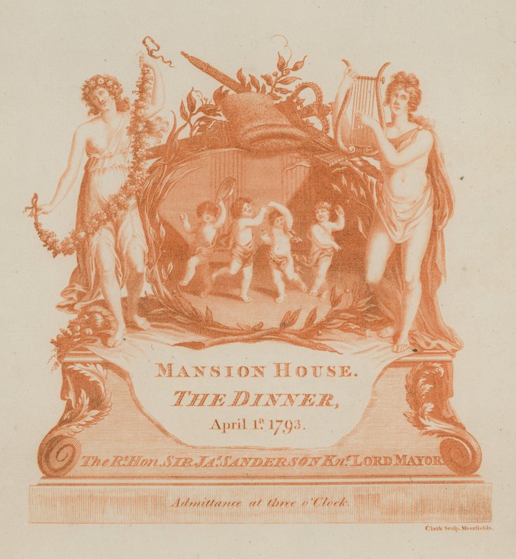 Meghívás egy vacsorára a londoni Mansion House-ban, 1793. április 1-jén alkotó: English School