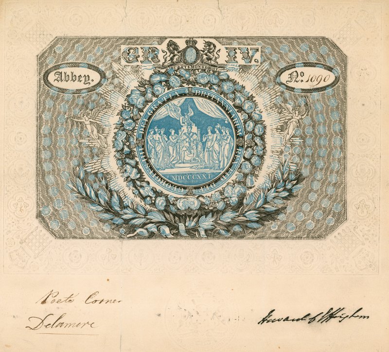 Meghívó IV. György 1821-es koronázására alkotó: English School