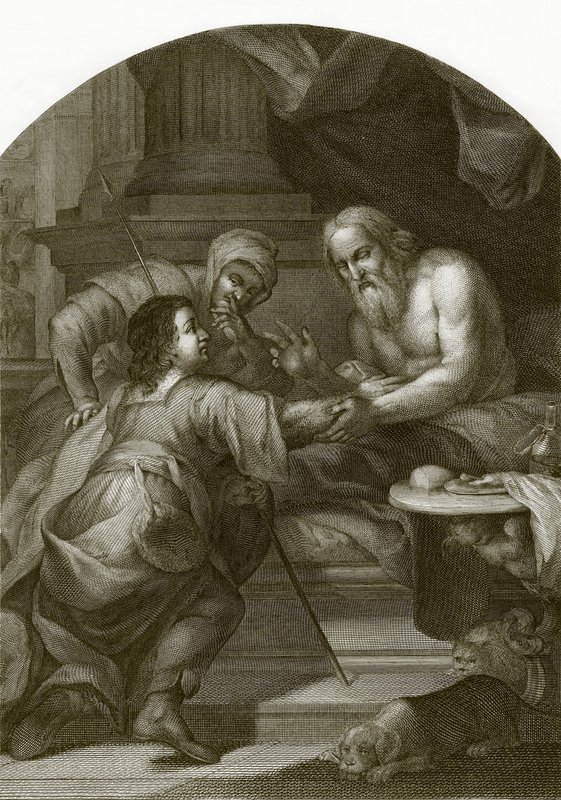 Izsák megáldja Jákóbot alkotó: English School