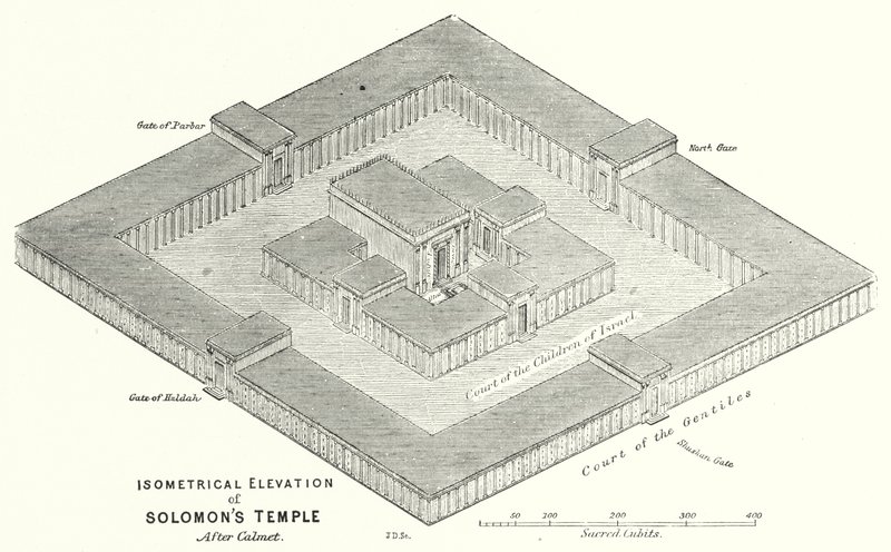 Salamon templomának izometrikus magassága, Calmet után (metszet) alkotó: English School