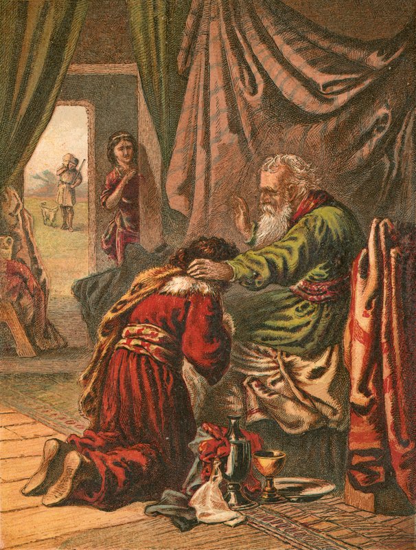 Izsák megáldja Jákóbot alkotó: English School
