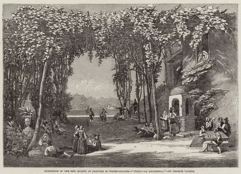 Olaszország, La Saltarella (metszet) alkotó: English School