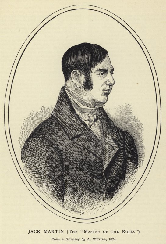 Jack Martin, a tekercsek mestere, A Wyvill rajzából, 1824 alkotó: English School