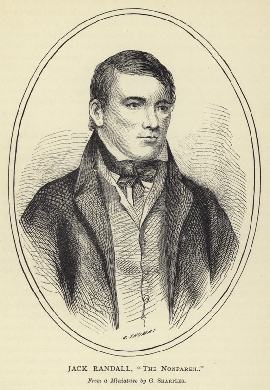 Jack Randall, The Nonpareil, From a Miniature, G Sharples alkotó: English School