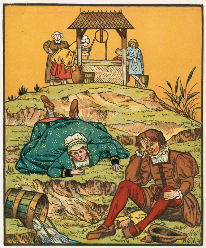 Jack és Jill lejön a dombról alkotó: English School