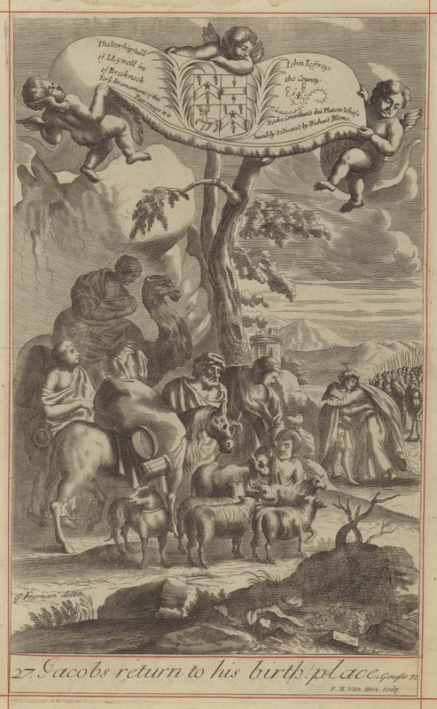 Jákob visszatérése szülőhelyére (metszet) alkotó: English School