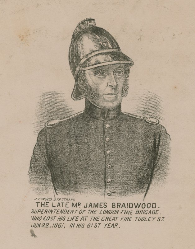 James Braidwood, a londoni tűzoltóság felügyelője alkotó: English School