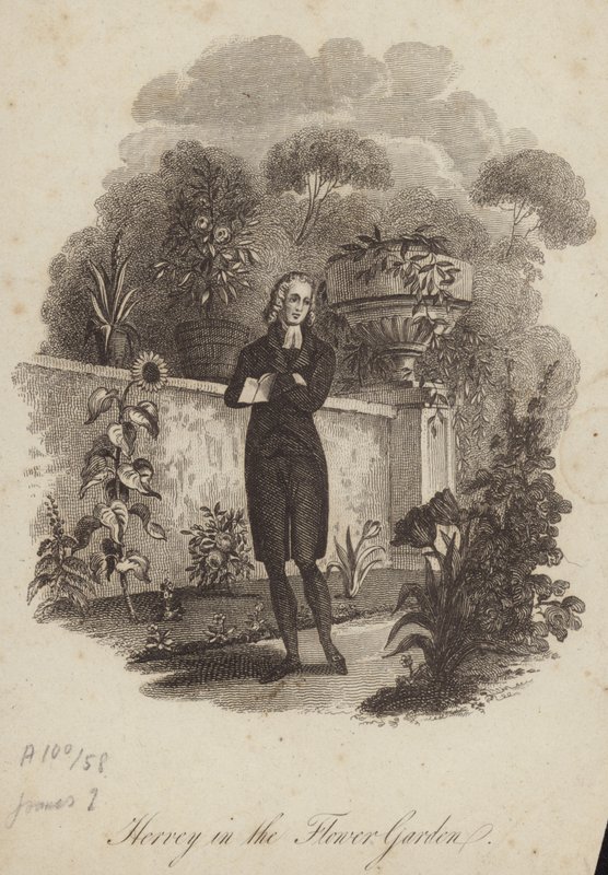 James Hervey a virágoskertben alkotó: English School