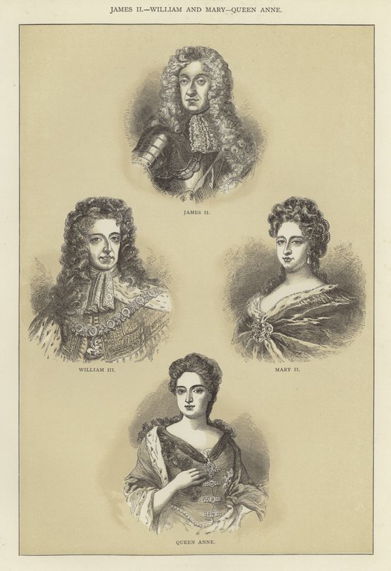II. Jakab, Vilmos és Mária, Anna királynő alkotó: English School