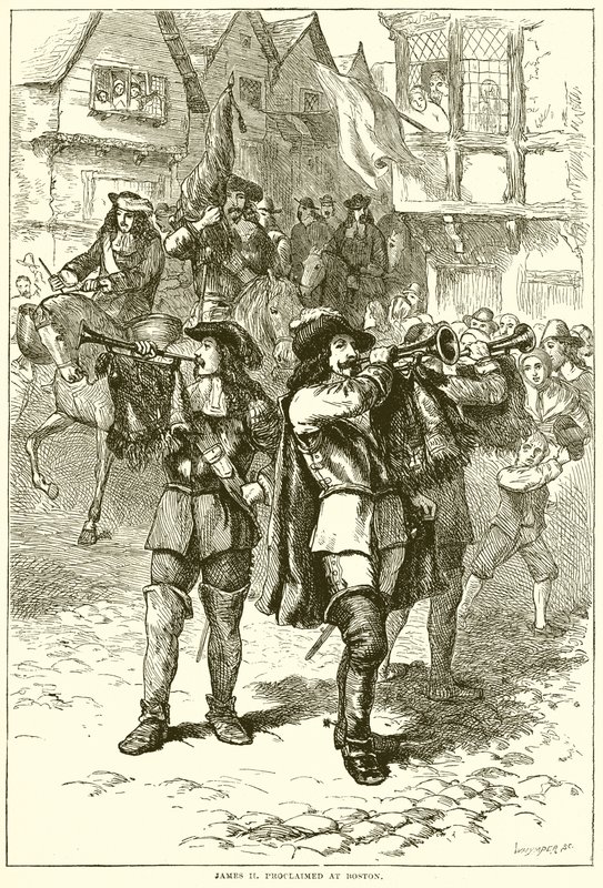 Jakab II. hirdették ki Bostonban alkotó: English School