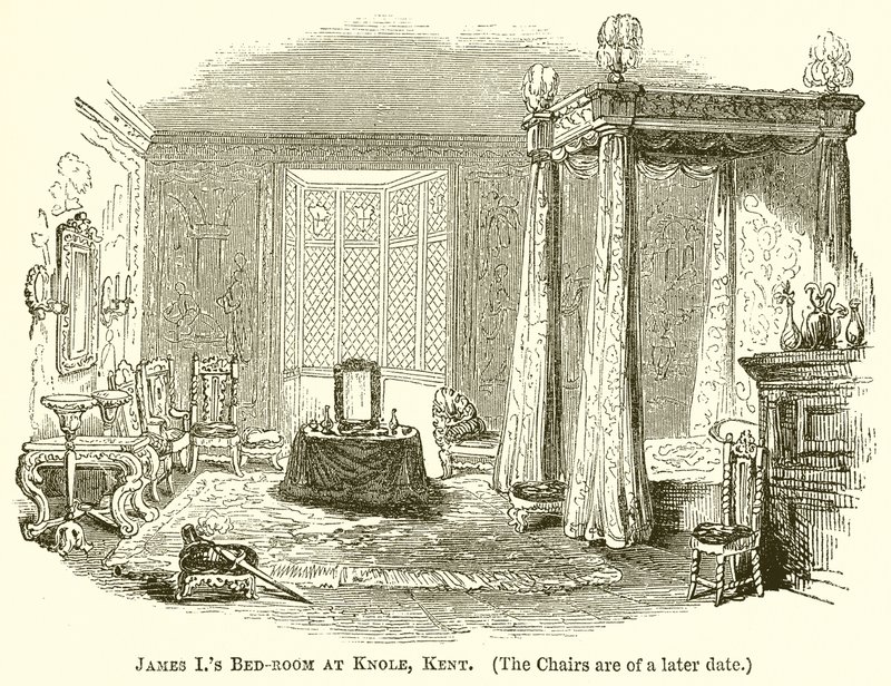 James hálószoba Knole-ban, Kentben alkotó: English School