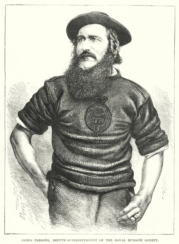 James Parsons, a Royal Humane Society főfelügyelő-helyettese (metszet) alkotó: English School