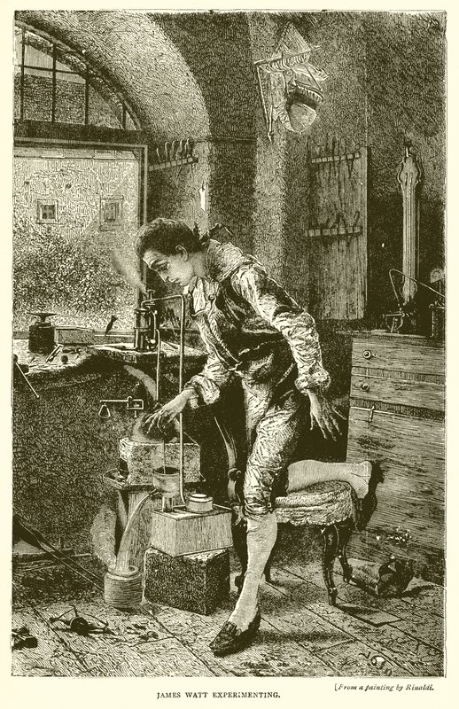 James Watt kísérletezik alkotó: English School