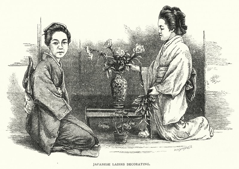 Japán női díszítés (metszet) alkotó: English School