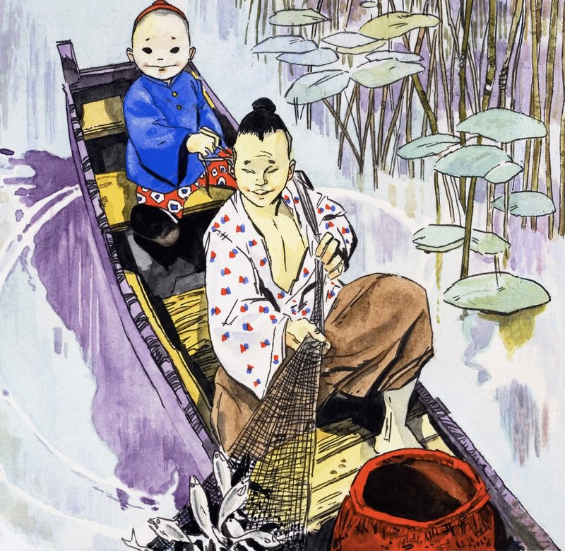 Japán horgászat alkotó: English School