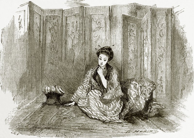 japán hölgy alkotó: English School