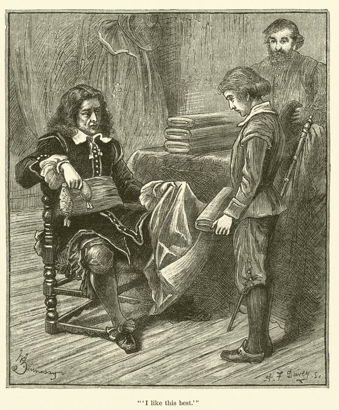 Jean Baptiste Colbert kisfiúként, "Ezt szeretem a legjobban" (metszet) alkotó: English School